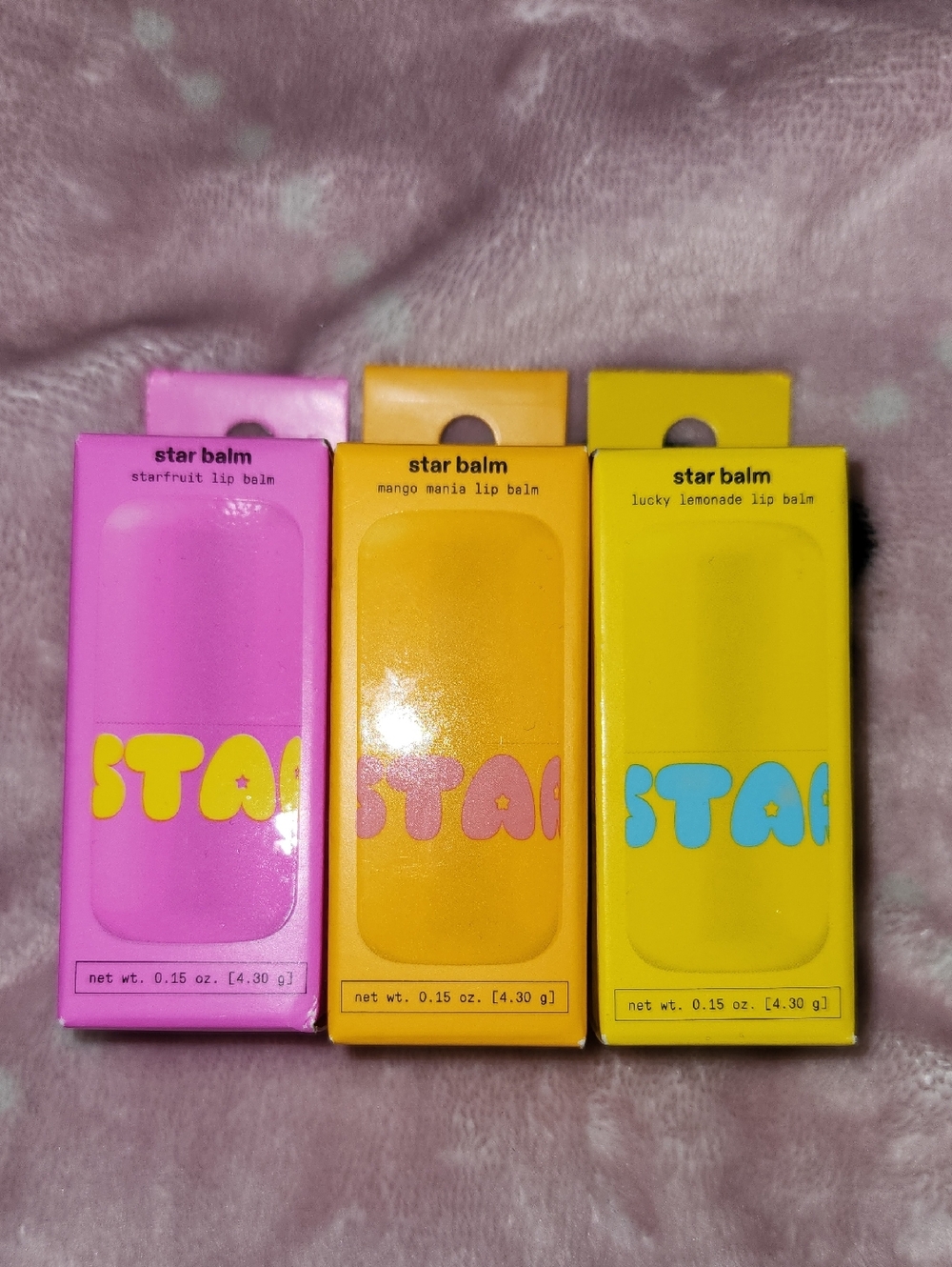 Star Balm Lip Balm Trio – Pink, Orange, Yellow